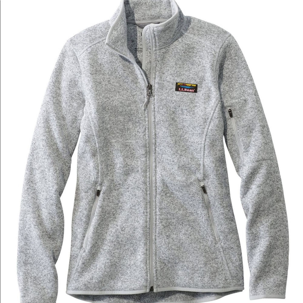 LL BEAN Grey Zip Up Fleece